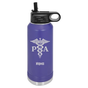 PA/Physician Assistant personalized Water bottle, PA/Physician Assistant Water bottle Gifts, Physician Assistant Graduation Gift, PA