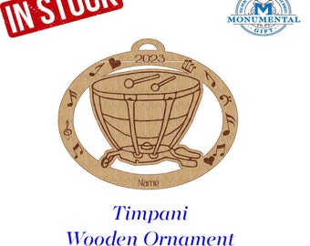 Timpani, Timpani Wooden Ornament, Timpani Christmas Gift, Timpani Player Gift, Timpani Ornament, Timpani Band Gift
