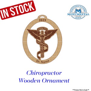 Chiropractor Personalized Wooden Ornament, Chiropractor Christmas ornament, Chiropractor personalized gift, Chiropractor gift, Chiropractor