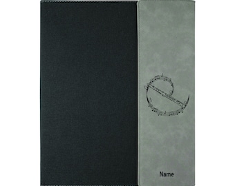 Flute Player Personalized Leatherette Portfolio Notebook