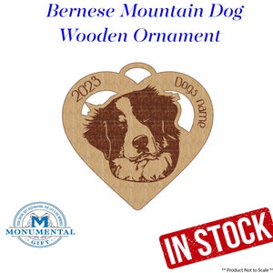 Bernese Mountain Dog Personalized Ornament, Bernese Mountain Dog Christmas gift, Bernese Mountain Dog personalized gift Bernese Mountain Dog