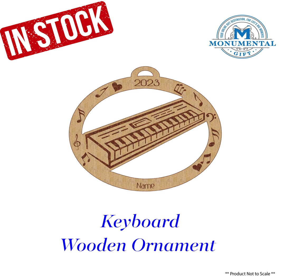 Keyboard, Keyboard Wooden Ornament, Keyboard Christmas Gift, Keyboard