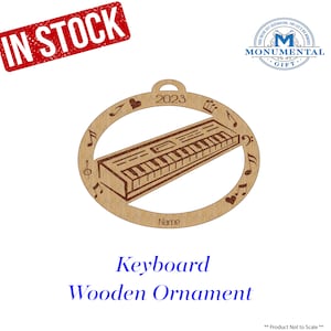 Keyboard, Keyboard Wooden Ornament, Keyboard Christmas Gift, Keyboard Player Gift, Keyboard Ornament, Keyboard Band Gift