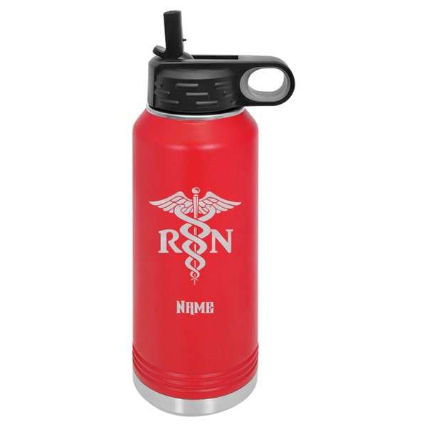 RN/ Registered Nurse personalized Water bottle, RN/ Registered Nurse Water bottle Gifts, Registered Nurse Graduation Gift Nurse Water Bottle