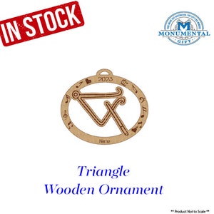 Triangle, Triangle Wooden Ornament, Triangle Christmas Gift, Triangle Player Gift, Triangle Ornament, Triangle Band Gift
