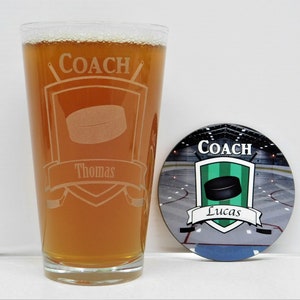 Hockey, Hockey Coach Gift set with coaster and gift box, Hockey parent, Hockey, Coach gift, Hockey Coach gifts, Coaches Gift