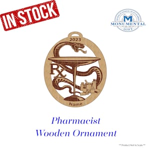 Pharmacist Personalized Wooden Ornament, Pharmacist Christmas ornament, Pharmacist personalized gift, Pharmacist ornament, Pharmacist