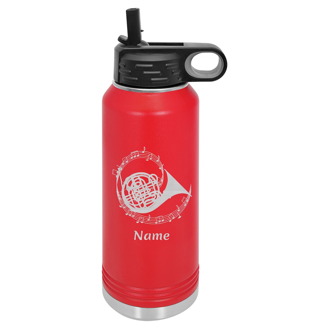 French Horn Player Personalized Water Bottle, French Horn Player Water