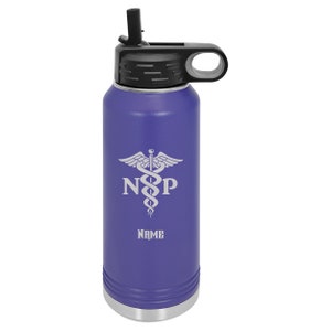 NP/Nurse Practitioner Personalized Water bottle, Nurse Practitioner Graduation Guft, NP custom gift, NP water bottle, Nurse Practitioner
