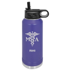 MA/Medical Assistant personalized Water bottle, Medical Assistant Water bottle Gifts, MA/Medical Assistant Graduation Gift Medical Assistant