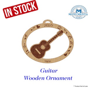 Guitar Wooden Ornament, Guitar Christmas Gift, Guitar Player gift, Guitar, Guitar ornament