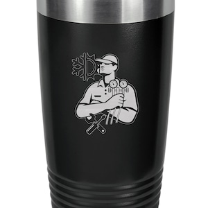 HVAC Tumbler, HVAC Gifts, HVAC Graduation Gift, Heating and Cooling Travel Mug, Heating and Cooling Tumbler