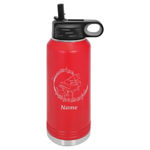 Baby Grand Player Personalized Water bottle, Baby Grand Piano Player Water bottle, Baby Grand Piano Player Graduation Gift, Baby Grand Piano