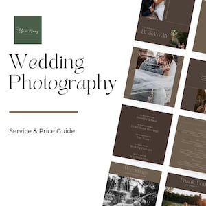 Wedding Photography Pricing Guide Template | Editable Client Welcome Guide | Photography Service and Price Guide Canva Template | Customize