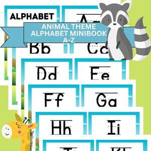 Alphabet Flashcards Digital Download, ABC Printable Flash Cards, Printable Alphabet Cards, Animal Children’s Alphabet Cards