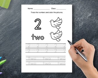 Christian Numbers Worksheet, 123 Printable Worksheets, Printable Number Worksheets, Children’s Numbers Worksheet, Tracing worksheet