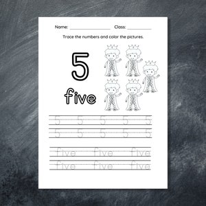 Princess Numbers Worksheet Digital Download, 123 Printable Worksheets ...