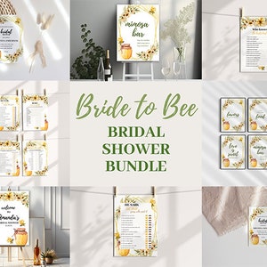 She Found Her Honey Bridal Shower, Bride to Bee Bridal Shower, Bridal Shower Bundle, Bridal Shower Set, Editable Template, Printable Signage