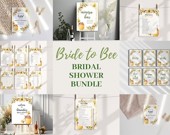 She Found Her Honey Bridal Shower, Bride to Bee Bridal Shower, Bridal Shower Bundle, Bridal Shower Set, Editable Template, Printable Signage