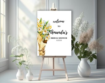 Watercolor Floral Bridal Shower Welcome Sign, Floral Bridal Shower, Watercolor Bridal Shower, Bridal Shower Signage, Floral Welcome Sign