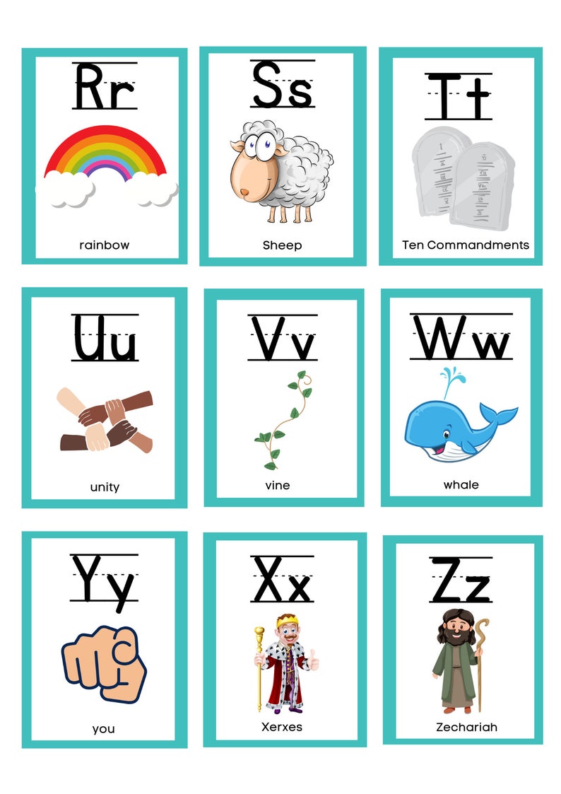 Alphabet Flashcards Digital Download ABC Printable Flash Etsy Australia