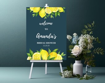 She Found Her Main Squeeze Bridal Shower Welcome Sign, Lemon Bridal Shower Welcome Sign, Bridal Shower Welcome Sign, Lemon Welcome Sign