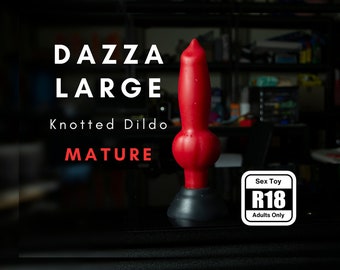 Large Dazza Custom Handmade Silicone Knotted Dildo Mature Body Safe Platinum Cure Sex Toy - Anal Dildo P Spot Butt Plug Fantasy Adult Toy