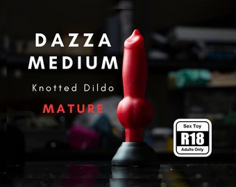 Medium Dazza Custom Handmade Silicone Knotted Dildo Mature Body Safe Platinum Cure Sex Toy - Anal Dildo P Spot Butt Plug Fantasy Adult Toy