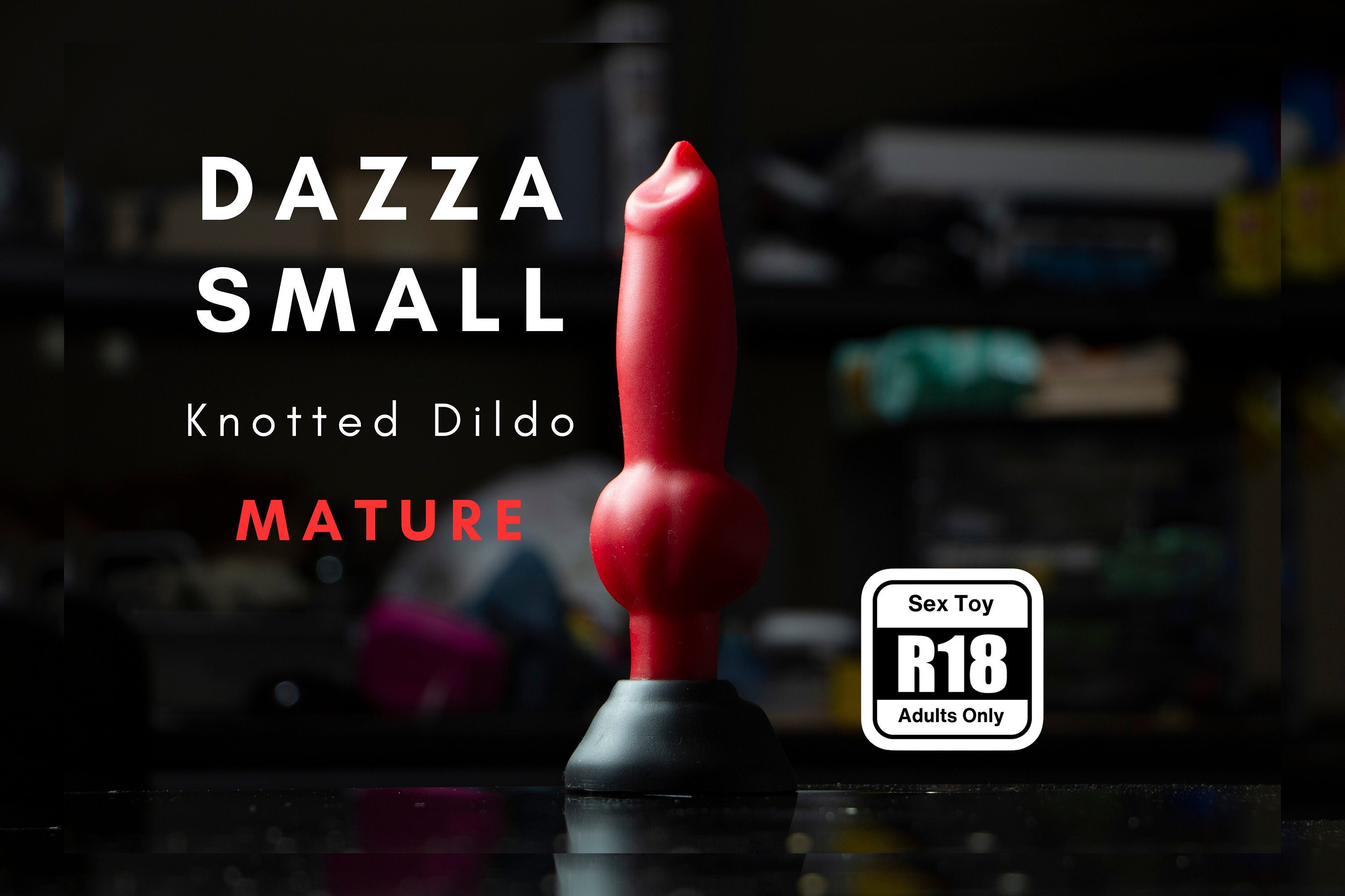 Small Dazza Custom Handmade Silicone Knotted Dildo Mature Body