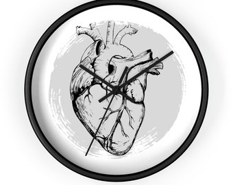 Anatomische Herz Uhr, einzigartige Wanduhr, moderne Wanduhr, minimalistische Uhr, Home Decor Uhr, medizinisches Büro Dekor