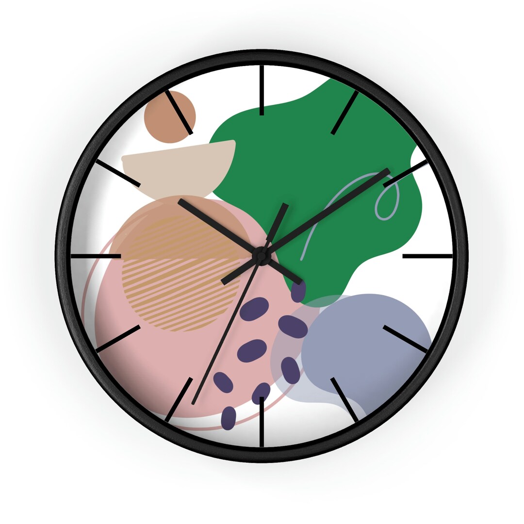 Abstract Wall Clock Modern Wall Clock Unique Gift Idea Etsy
