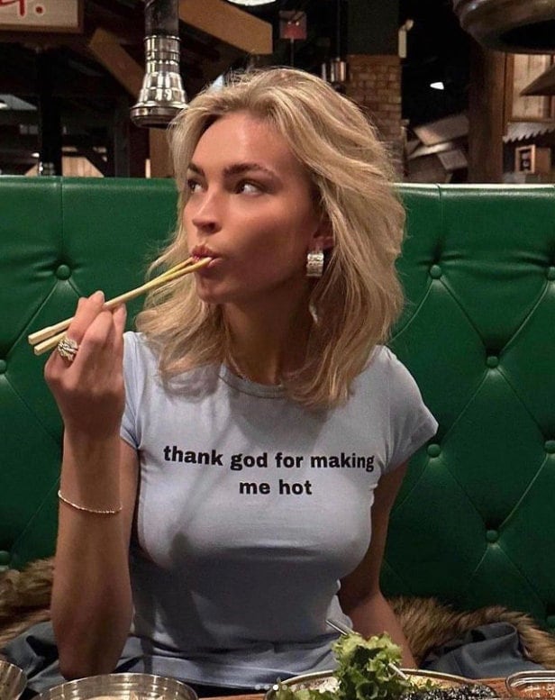 Thank God for Making Me Hot Women s T Shirt Trendy T Shirt
