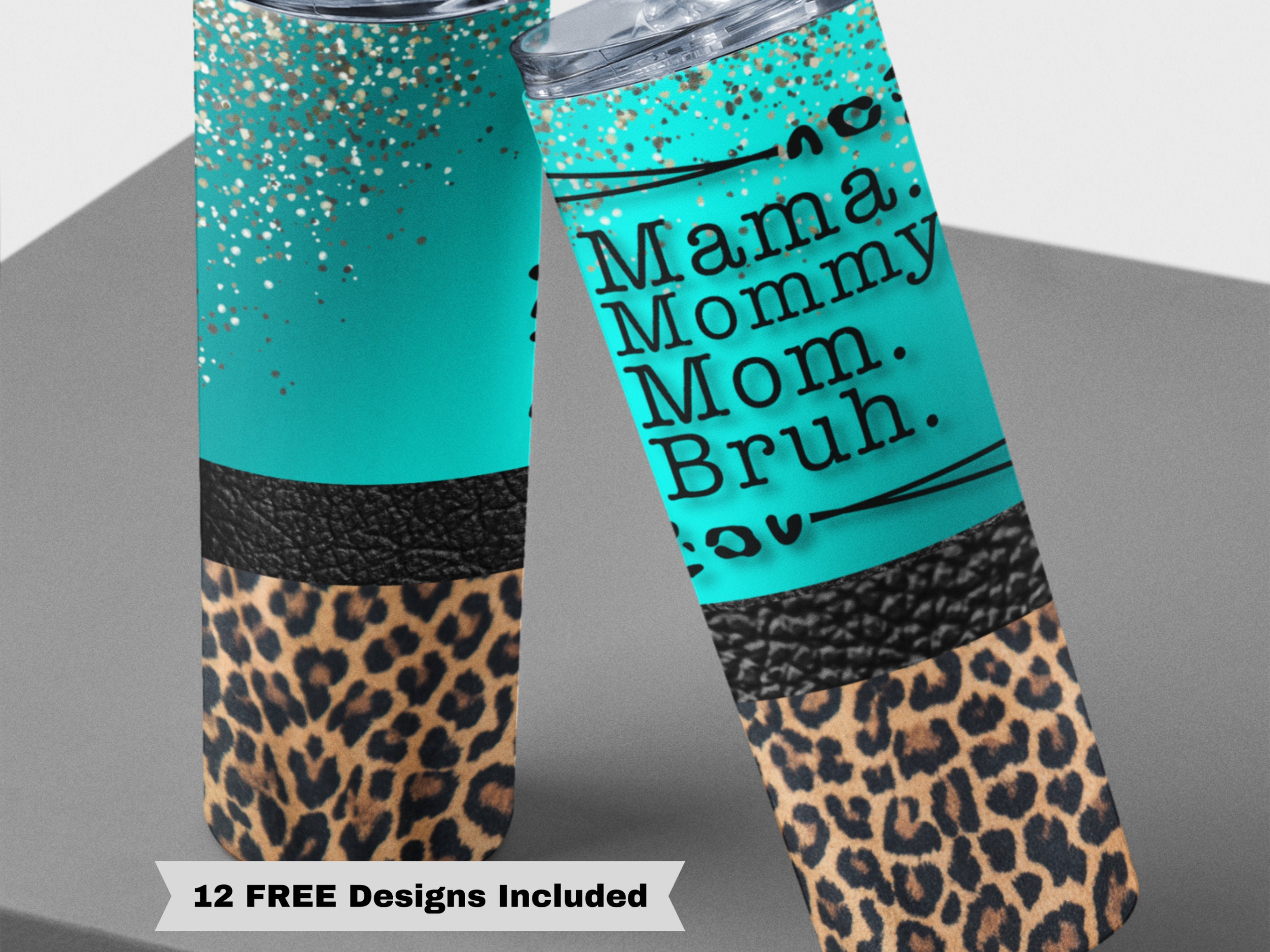 Momlife Bun Half Cheetah Tumbler – Comer Custom Creations