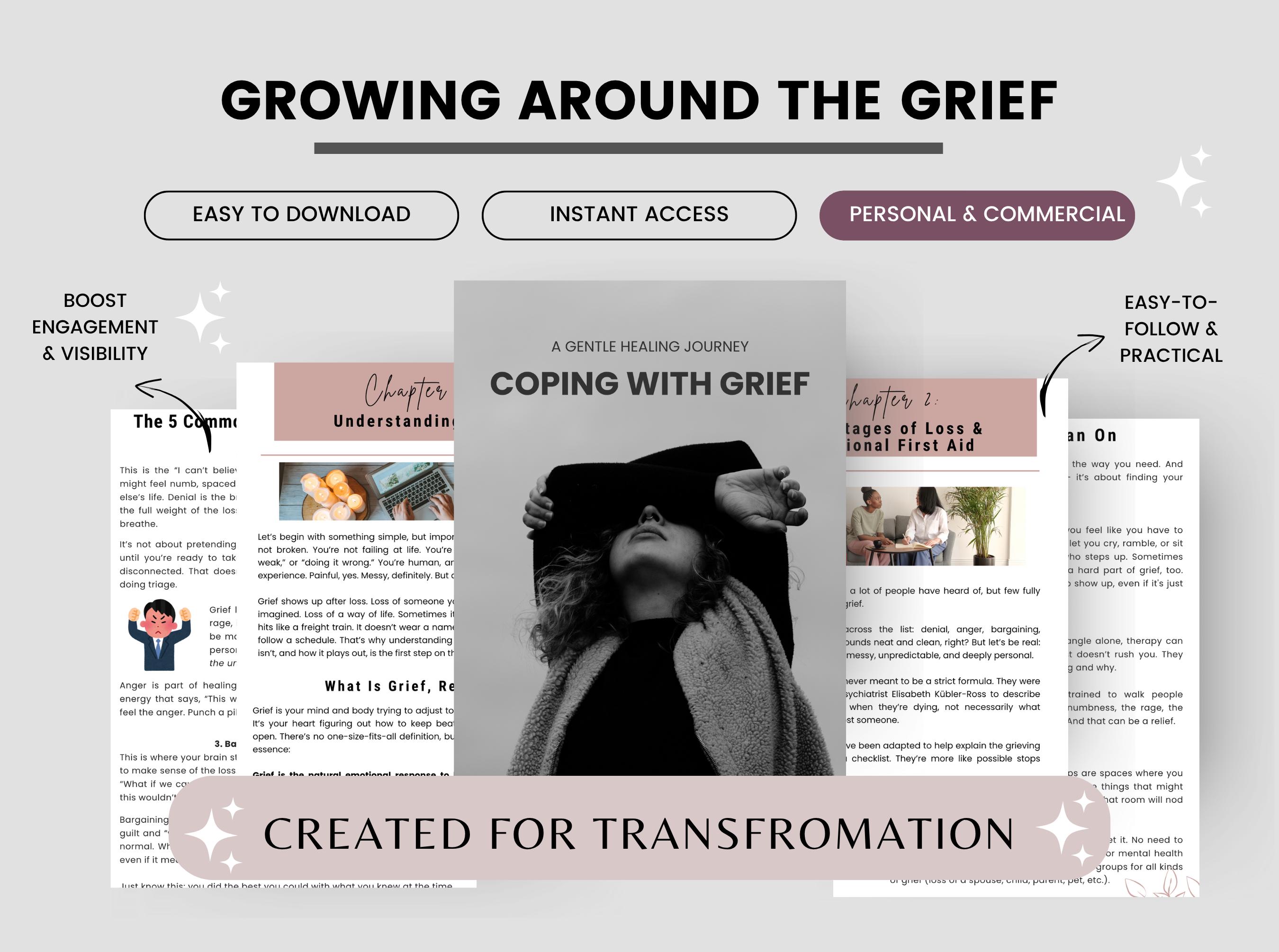 Coping With Grief Done for You Course Ebook, Grief and Loss Workbook ...