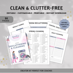 Putzplan, Putzcheckliste, Putzplan, ADHS Putzcheckliste, Wöchentliche, Monatliche, Jährliche Putzliste