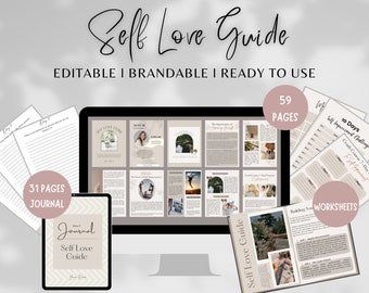 Self Love Guide Done For You Ebook, Self- Love Coach Workbook, Life Coaching Tools,Brandable Coaching,Lead Magnet Coaching Workbook Template