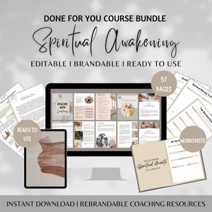 Spiritual Awakening Done For You Ebook, Spiritual Growth eBook, Spiritual Journey Workbook, Spirituality Planner,Spiritual Coaching Resource