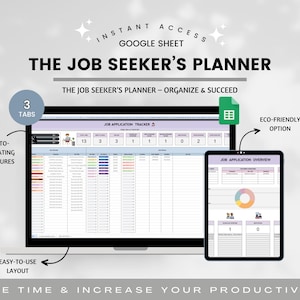 Job Application Tracker Spreadsheet, Job Application Track, Job Google Sheet, Application Tracker, Interview Tracker, Job Tracking Planner
