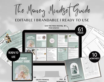 Ebook "Guida alla mentalità finanziaria già pronta", Libertà finanziaria, Pianificatore della mentalità finanziaria, Mentalità di abbondanza, Pianificatore finanziario, Lead magnet per coach
