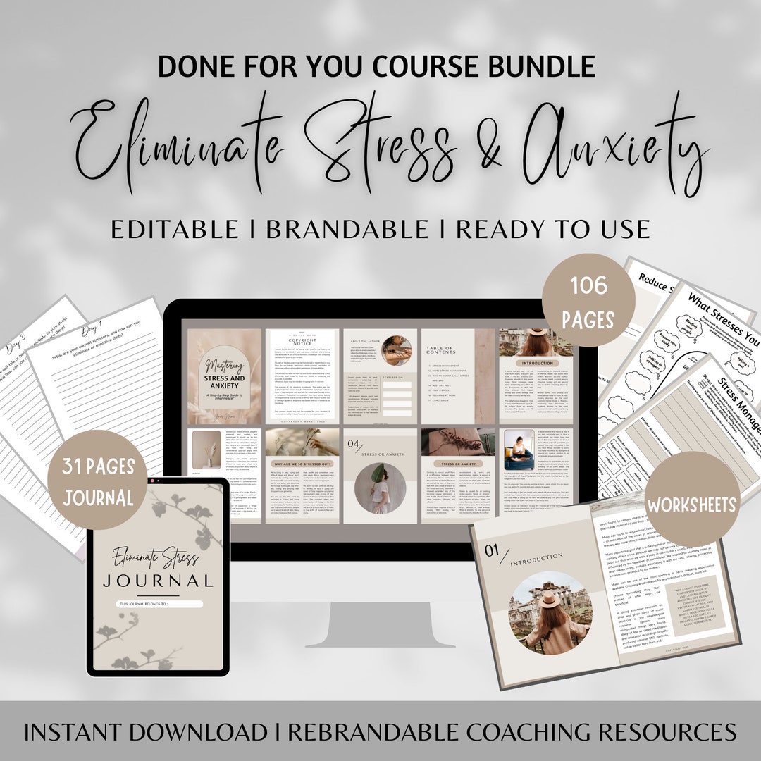 Done for You Eliminate Stress and Anxiety Brandable Coaching Program ...