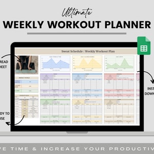 Weekly Workout Planner Spreadsheet, Weekly Fitness Planner, Digital Fitness Tracker, Weight Loss, Exercise Template for Coaches, Wellness image 10