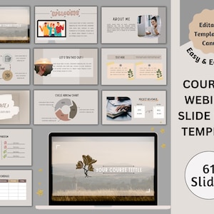 60+ Pages Webinar & Slide Deck Template, Canva Template, Course Webinar, Course Creator, Pitch Deck Template, Business Presentation, Slid