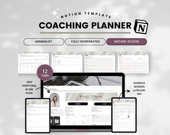 Coaching Client Portal Notion Template, Coaching Session Planner, Coach Client Onboarding, Coaching Business Tool, Client Discovery Call