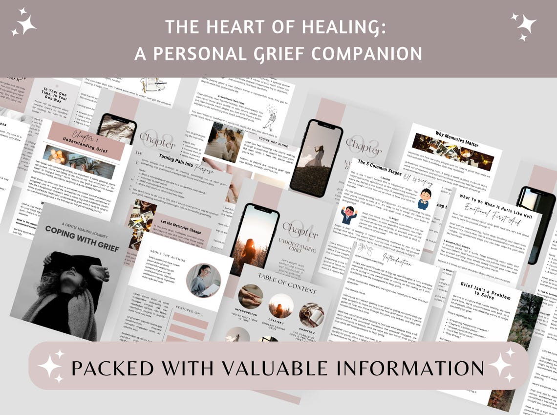 Coping With Grief Done for You Course Ebook, Grief and Loss Workbook ...