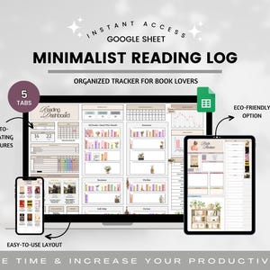 Book Tracker & Reading List on Google Sheets, Personal Digital Library, Reading Journal Spreadsheet, Reading Log, Book Collection Log