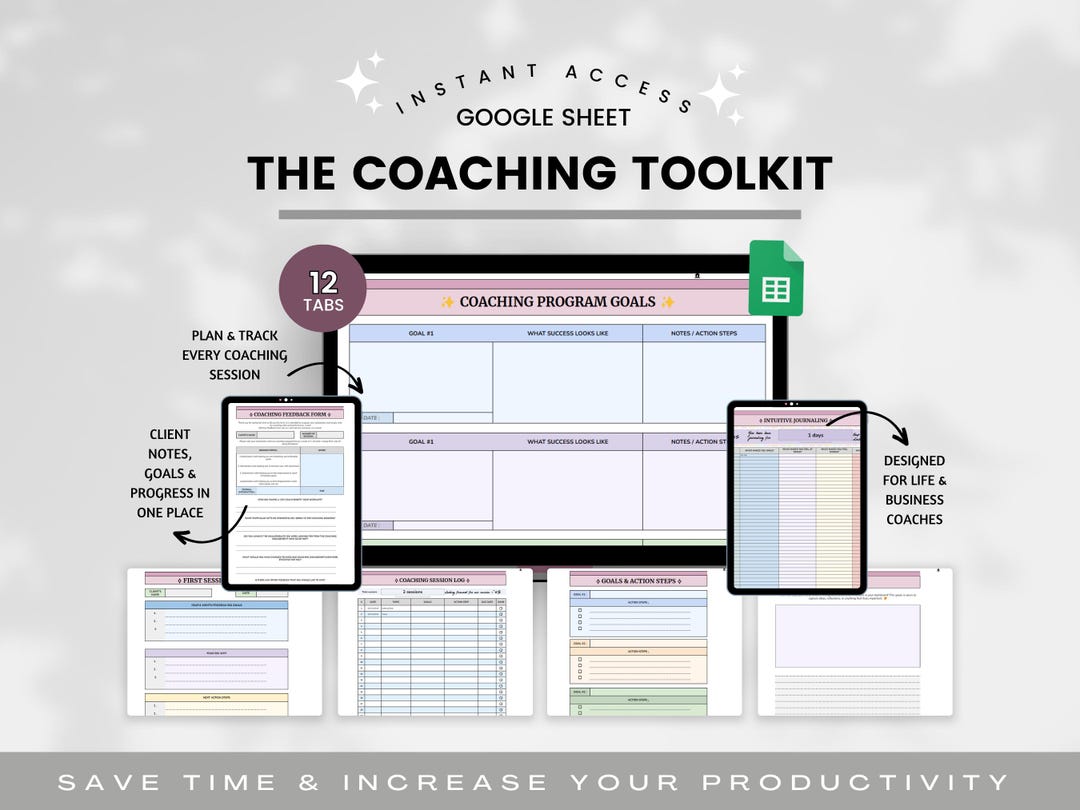Coaching Session Spreadsheets, Google Sheet Coaching Toolkit, Coaching ...