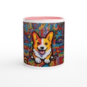 Corgi 11oz Ceramic Mug // Coffee Mug // Corgi Lover //Corgi Art // Funny Mug // Cute Mug // Dog Lovers