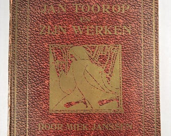 Jan Toorop en Zijn Werken GERMAN Miek Janssen Art Nouveau Drawings Symbolist Art Dutch Modernism Toorop Lithograph  Antique Drawing