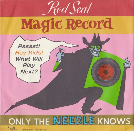 Red Seal Magic Record 1966 mono 7" novelty 45 PS picture 'Only the Needle Knows'