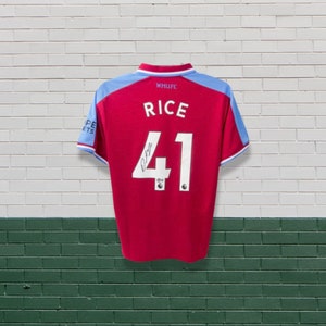 Declan Rice #41 Signed West Ham United Soccer Jersey